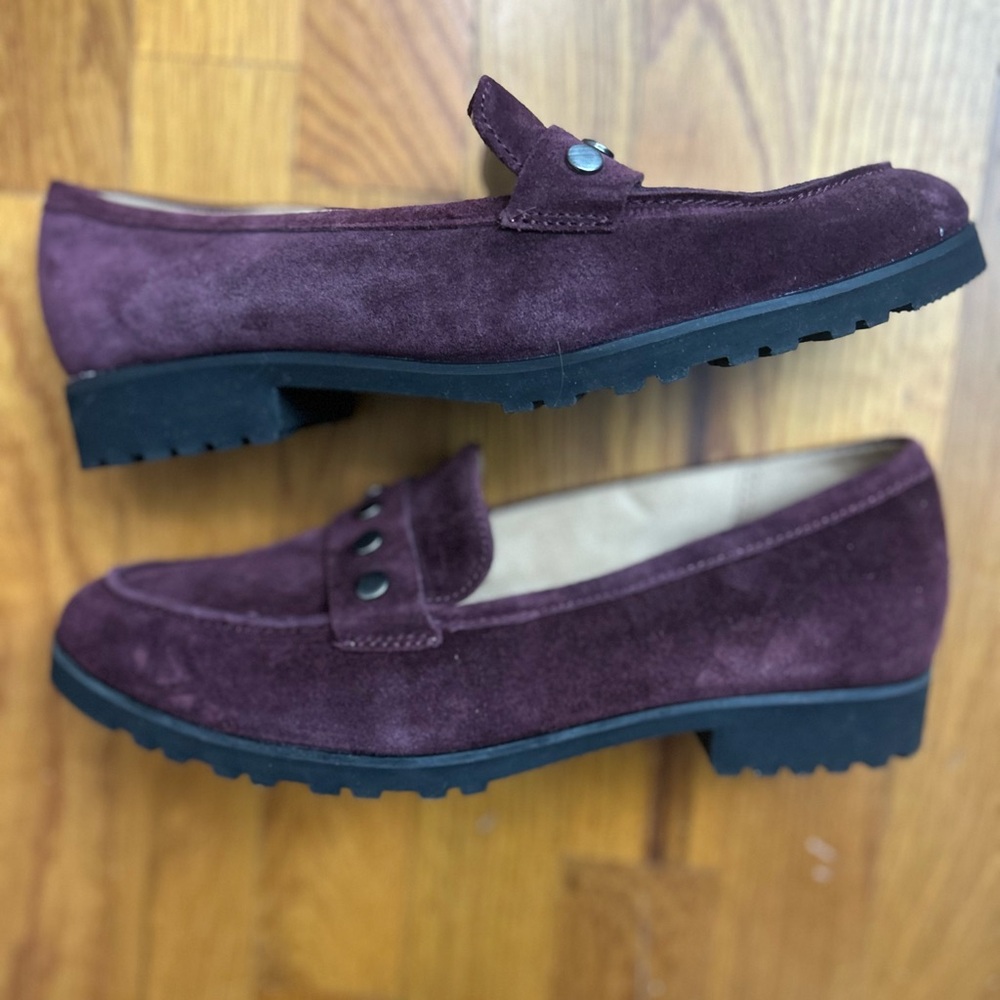 Naturalizer Plum Suede Loafers